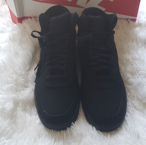 Mens Nike Court Mid Vision Triple Black - Picture 6 of 6